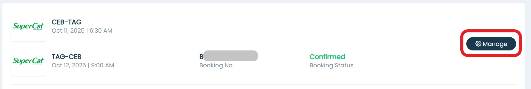 Select your booking Step 3